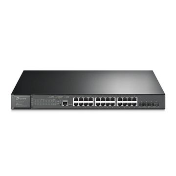 Switch PoE+ Gerenciável L2+ Tp-Link SG3428XMP 24 Portas 10/100/1000 Mbps + 4 Portas SFP+ 10G + 1 Porta Console Rj45 JetStream