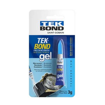 Cola Instantânea Gel 3 Gramas Tekbond - Unitário - 69957326452