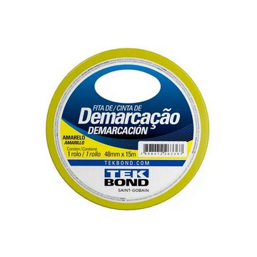 Fita Adesiva para Demarcação de Solo 48mm x 15 Metros Tekbond Amarelo Vendido Unitário - 78072708188