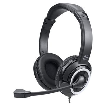 Fone de Ouvido Headset com Microfone com Conexão P3 Preto HF700 Multilaser - PH424 - Acompanha Adaptador USB