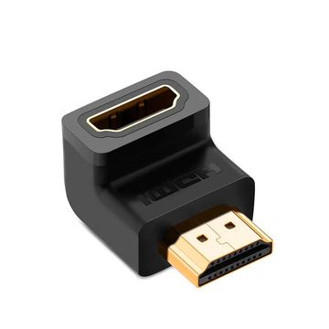 Adaptador HDMI Fêmea - HDMI Macho Formato em 90 Graus Baixo Ugreen - HD112