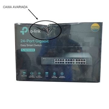 Switch Tp-Link TL-SG1024DE 24 Portas 10/100/1000 Mbps Montável Mesa ou Rack EMBALAGEM AVARIADA