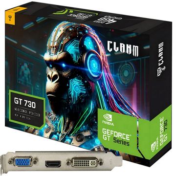 Placa de Video CLANM GeForce GT730 4GB DDR3 128Bits CLANM HDMI DVI VGA - 14175