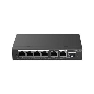 Switch PoE+ Gerenciável L2 Ruijie | Reyee RG-ES206GS-P 5 Portas Gigabit + 1 Porta UP Gigabit + 1 Porta UP Combo com Fonte