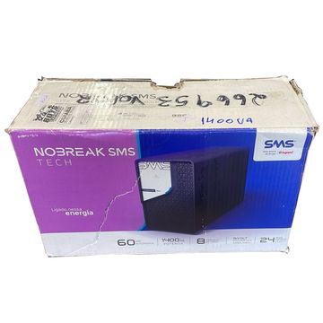 No-Break SMS Tech 1.4 KVA Entrada Bivolt e Saída 220V 2 Baterias - 29306 CAIXA AVARIA