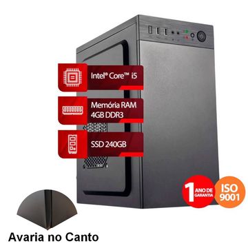 Micro Computador Goldentec F-GCL - 73634 Core i5 2400 Memória 4 GB SSD 240 GB Linux sem Monitor - Pequena Avaria no canto do Gabinete