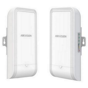 Rádio CPE 5 KM 5,0Ghz 12dBi com Antena Integrado PoE Hikvision DS-3WF02C-5AC/D PAR com Fonte
