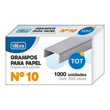 Grampos Galvanizado TOT 10 Caixa com 1000 Unidades - Tilibra - 401650