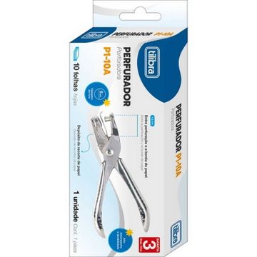 Perfurador Alicate de Papel Metal 1 Furo 10 Folhas Tilibra - Unitário - P1-10A