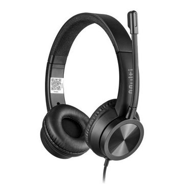 Fone de Ouvido Headset com Microfone com Conexão USB C/ Adaptador USB-C Preto HF1100 Multilaser - PH501-SINOP-03