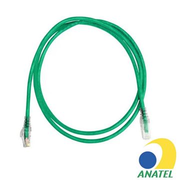Cabo Patch Cord Cat.6 3 Metros Verde Seccon SecLan WT-2038B-CAT6-3M-GR - Homologado ANATEL