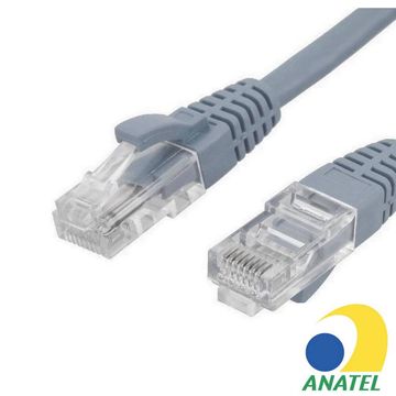 Cabo Patch Cord Cat.5E 1,5 Metros Cinza Seccon SecLan CY-5128-CAT5E-1.5M-GY-SINOP-03