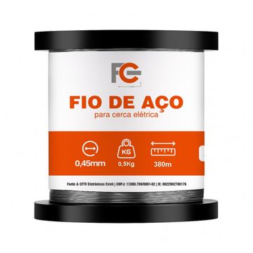 Arame de Aço Inox para Cerca 0,45mm 380 Metros FC Fontes - FCINX45N5