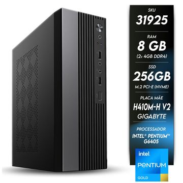 Micro Computador NTC Core G6405 Memória 8 GB SSD 256 GB sem Monitor - Compact 1027 GA