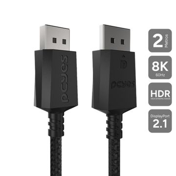 Cabo Displayport Macho 2.0 Metros 2.1 HDR Preto Pcyes - PDPN2-2