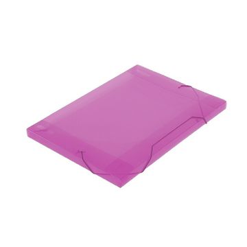 Pasta Aba Elástico Ofício 335 x 245mm Lombo 1,8cm Rosa Solft Polibras - Pacote com 10 Unidades - 160310