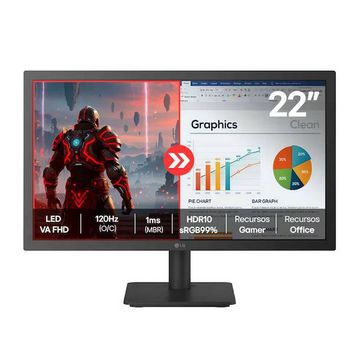 Monitor Gamer LG Tela 22 FHD 120Hz 5ms Full HD Preto 1x VGA 1x HDMI - 22U403A-B-SINOP-03