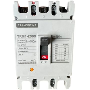 Disjuntor 180 Amperes 3 Polos TRM-1 250S Caixa Moldada Tramontina - 58014/022-SINOP-03