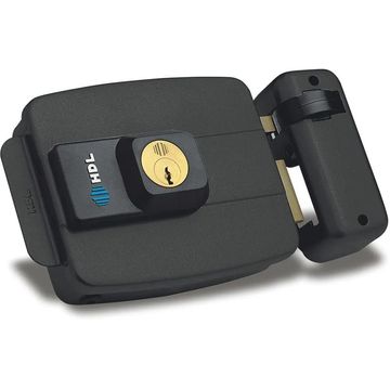 Fechadura Elétrica 12V Chave Preto - HDL - C-90-SINOP-03