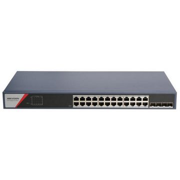 Switch Gerenciável Hikvision DS-3E1528-SI-24T4F 24 Portas 10/100/1000 Gigabit + 4SFP