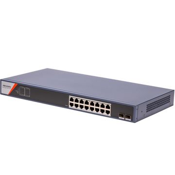 Switch Gerenciável PoE Hikvision DS-3E1518P-SI-16P2F 16 Portas PoE Gigabit +2 /SFP