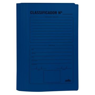 Pasta Classificadora Com Grampo Azul Plástico Dello - 0202.C.0050