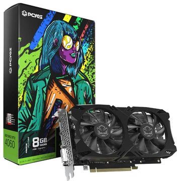 Placa de Vídeo Pcyes Geforce RTX4060 8GB DDR6 128Bits 1 HDMI/ 1 DisplayPort/ 1 DVI - PVR40608GR6DF2