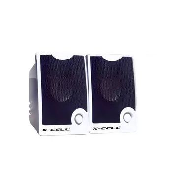 Caixa de Som X-Cell 2.0 Canais 6W RMS Branco e Preto USB - XC-CM-10A