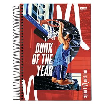 Caderno Universitário Capa Dura Espiral 10 Matérias 160 Fls 200x275 Sport - Pacote com 4 Unidades - Jandaia - 68781-88