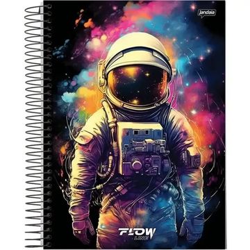 Caderno Universitário Capa Dura Espiral 10 Matérias 160 Fls 200x275 Flow Line Street - Pacote com 4 unidades - Jandaia - 68752-88