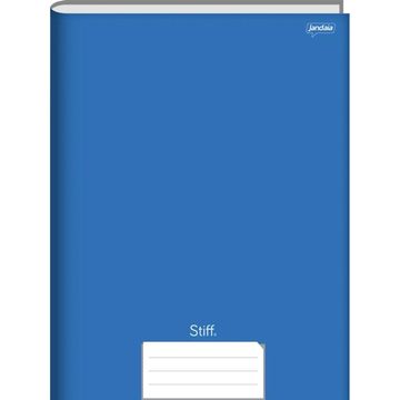 Caderno Brochura Capa Dura Costurado 96 Fls 200x275 Stiff Azul - Pacote com 5 Unidades - Jandaia - 60-55