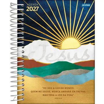 Agenda 2027 Capa Dura Espiral 352 Folhas 133x178mm Believe - Jandaia - Pacote com 4 Unidades - 74719-27