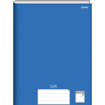 Caderno Brochura Capa Dura Costurado 96 Fls 200x275 Stiff Azul - Pacote com 5 Unidades - Jandaia - 54945-55