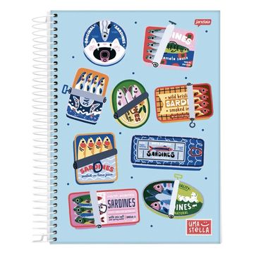 Caderno Universitário Capa Dura Espiral 10 Matérias 160 Fls 200x275 Stella - Pacote com 4 Unidades - Jandaia - 68791-88