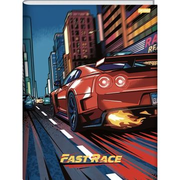 Caderno Brochura Capa Dura Costurado 80 Fls 200x275 Fast Race - Pacote com 5 Unidades - Jandaia - 71137-77