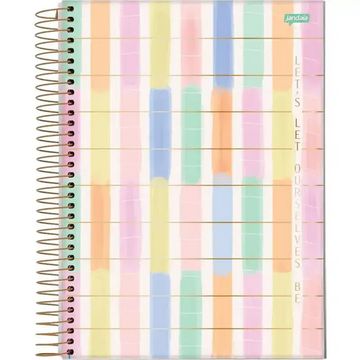 Caderno Universitário Capa Dura Espiral 1 Matéria 80 Fls 200x275 La Creme Dare To Begin - Pacote com 4 unidades- Jandaia - 69016-27