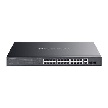 Switch PoE+ Gerenciável L2 Tp-Link ES228GMP 24 Portas 10/100/1000 Mbps + 2 Portas SFP Gigabit + 2 Portas Consoles - Omada