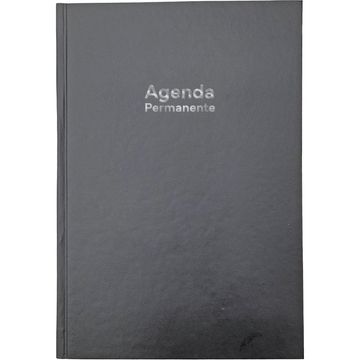 Agenda Permanente Brochura 416 Folhas 138x200mm Executiva Preto Jandaia - Pacote com 4 unidades - 80356-77