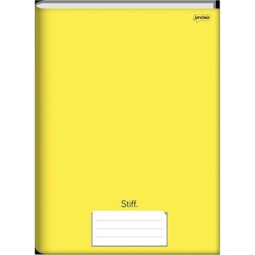 Caderno Brochura Capa Dura Costurado 48 Fls 140x200 Stiff Amarelo - Pacote com 10 Unidades - Jandaia - 0049-55