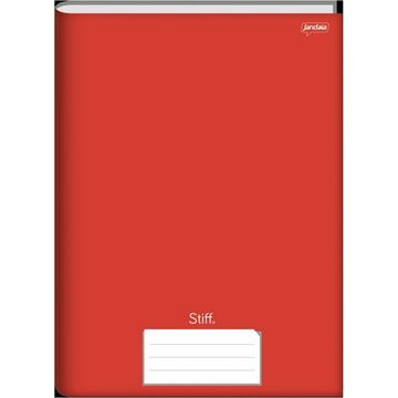 Caderno Brochura Capa Dura Costurado 48 Fls 140x200 Stiff Vermelho - Pacote com 10 Unidades - Jandaia - 0051-55