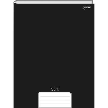 Caderno Brochura Capa Dura Costurado 96 Fls 200x275 Stiff Preto - Pacote com 5 Unidades - Jandaia - 63773-55