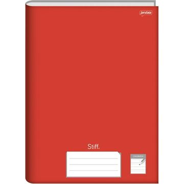 Caderno Caligrafia Capa Dura Costurado 96 Fls 200x275 Vermelho Stiff - Pacote com 5 Unidades- Jandaia - 74969-77