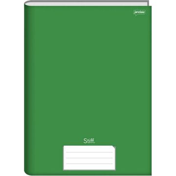 Caderno Brochura Capa Dura Costurado 96 Fls 200x275 Stiff Verde - Pacote com 5 Unidades - Jandaia - 0062-55
