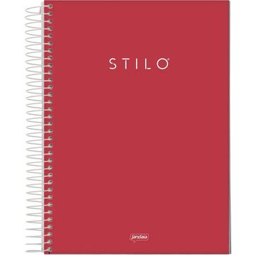 Caderno Universitário Capa Dura Espiral 10 Matérias 160 Fls 200x275 Stilo trend- Pacote com 4 Unidades - Jandaia - 78437-77
