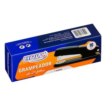 Grampeador de Mesa Metal 25 Folhas Preto BRW - Unitário - GP2077