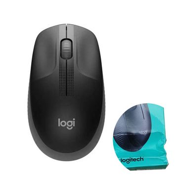 Mouse Sem Fio Logitech Cinza M190 - Novo com Embalagem Avariada