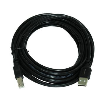 Cabo USB A-Macho - B-Macho 5,0 Metros 2.0 Preto Monocron Potencial Suprimentos - 14903