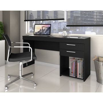 Mesa para Escritório 1,20m 2 Gavetas Preto TX Notável Office - 51015-SINOP-03