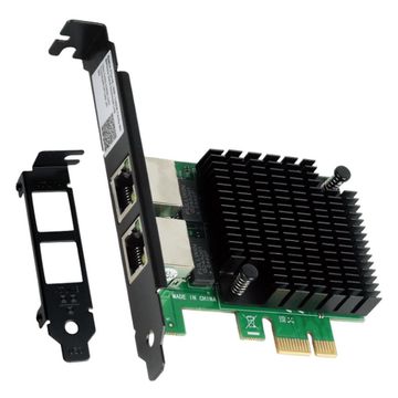 Placa de Rede PCI-Express 10/100/1000 Gigabit X1 Dupla Pcyes - LC1000-2P - Suporte Low Profile-SINOP-03