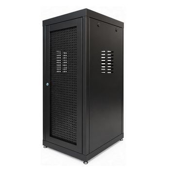 Rack para Servidor Piso 20U 770mm 19POL Preto Porta Perfurada Ventilada Fibra Meta - RP20770S-PV